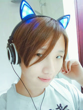 Load image into Gallery viewer, Adorable Glowing Cat Ears Headphones - allaboutkidsstuff.com