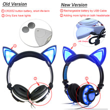 Load image into Gallery viewer, Adorable Glowing Cat Ears Headphones - allaboutkidsstuff.com