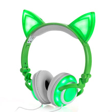 Load image into Gallery viewer, Adorable Glowing Cat Ears Headphones - allaboutkidsstuff.com