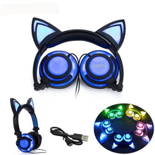 Load image into Gallery viewer, Adorable Glowing Cat Ears Headphones - allaboutkidsstuff.com
