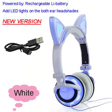 Load image into Gallery viewer, Adorable Glowing Cat Ears Headphones - allaboutkidsstuff.com