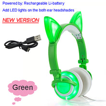 Load image into Gallery viewer, Adorable Glowing Cat Ears Headphones - allaboutkidsstuff.com