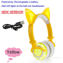 Load image into Gallery viewer, Adorable Glowing Cat Ears Headphones - allaboutkidsstuff.com