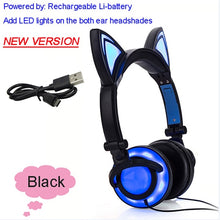 Load image into Gallery viewer, Adorable Glowing Cat Ears Headphones - allaboutkidsstuff.com